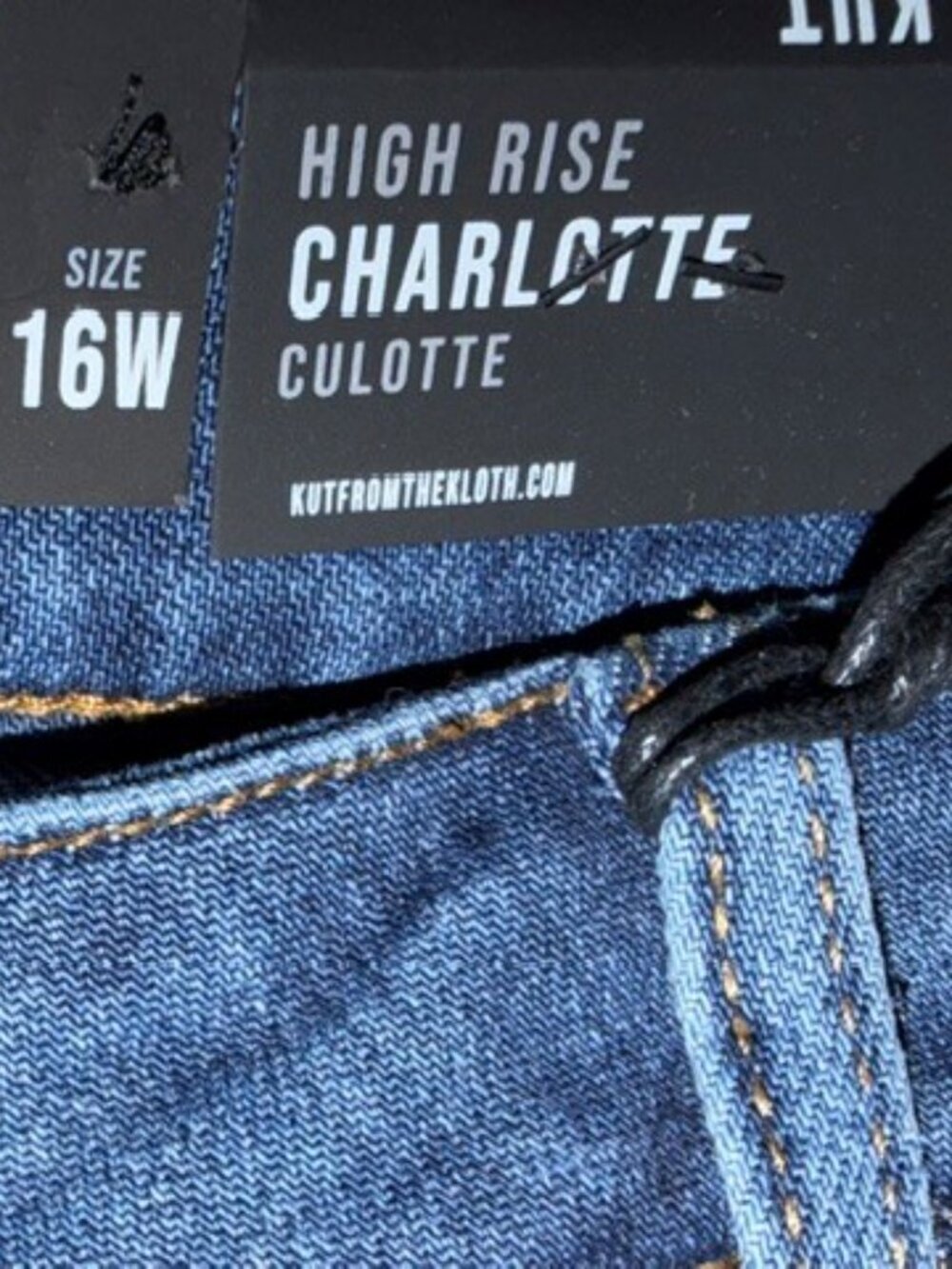 Kut from the Kloth Charlotte High-Rise Culottes, Size 16W, NwT - Picture 6 of 6